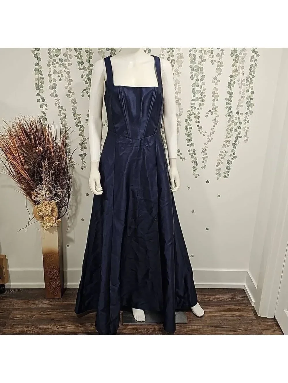 NWOT Alfred Sung Boned Corset Closed-Back Satin Gown Sz 8 - Picture 4 of 10